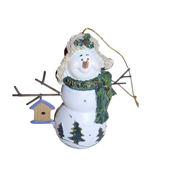 Home Interiors Snowman Winter Snow Pals Set of 3 with Birdhouses with Box - Picture 5 of 7